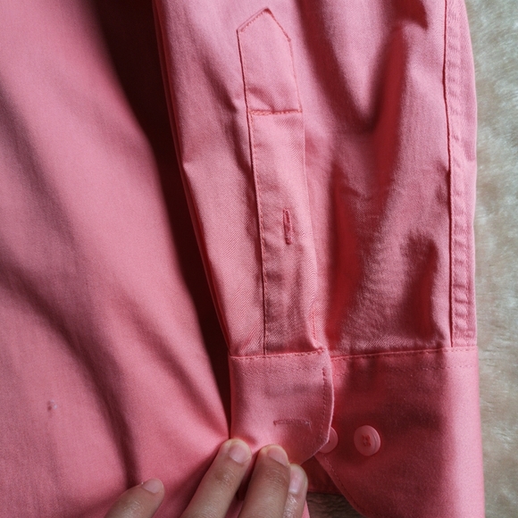 Le Château Salmon Pink Slim Fit Men's shirt - Picture 9 of 14